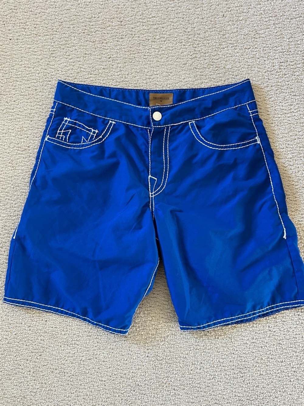 True Religion Royal Blue Swim Trunks